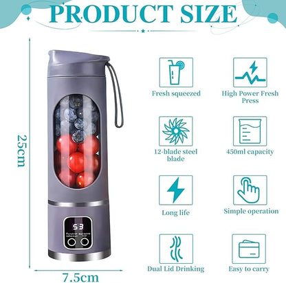 Cordless Portable Mixer Blender with 3 speed mode